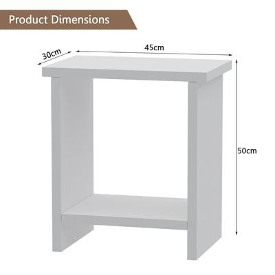 Mahmayi Limited Edition Wooden Night Stand, Newly Crafted Night Stand for Offices, Bed Rooms, Living Rooms with Sturdy Legs for Elegance and Functionality- MP1 (White) - Image 5