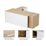 Specialties L Shaped Workstation Table with Storage Shelves and Cabinet for Home & Office - Contemporary Style L Shaped Computer Desk Coco Bolo-Premium White