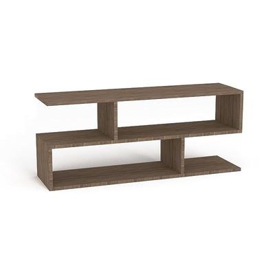 Modern TV Stand and Coffee Table with 2 Tier Storage Shelf, Monitor Stand for Home Office, PC Desk Stand Monitor Riser for Keyboard Storage, Laptop, Printer - TRUFFLE DAVOS OAK - Image 3