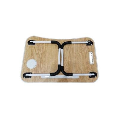 Foldable Laptop Table With Cup Holder Brown Brown - Image 3
