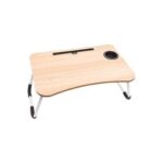 Folding Bed Laptop Table Brown/White 60x40cm