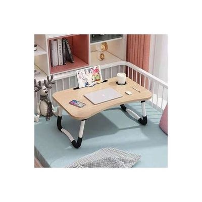 Folding Bed Laptop Table Brown/White 60x40cm - Image 3