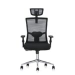 Ergonomic Mesh Computer Desk Chair MH-827 for Office and Gaming with headrest, back comfort and lumbar support BLACK