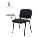 Modern Exam Chair With Note Paid Stand Black Color