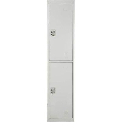 Two Door Metal Steel Locker Steel Cabinet With Keys Grey