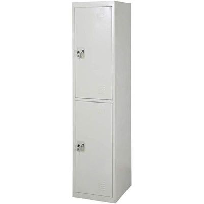 Two Door Metal Steel Locker Steel Cabinet With Keys Grey - Image 2