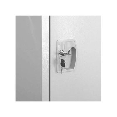 Two Door Metal Steel Locker Steel Cabinet With Keys Grey - Image 4