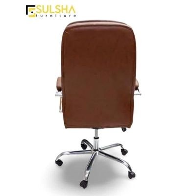 Executive Ergonomic Office Chair Computer Desk Chair Pu Leather Steel Structure Smooth Lumbar Support With Adjustable Height Sul0369 - Image 2