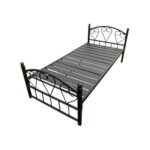 Full Heavy Duty Single Steel Bed Black 90X190Cm