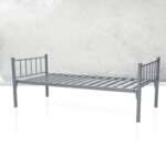 Steel Single Bed Grey 90X190X40 Cm