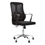 Premium Office Chair Ergonomic Designed Desk Chair Mid Back Adjustable Wide Seat Mesh Chair Black Sul0575