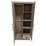 2 Door Wooden Wardrobe Cabinet Cupboard Engineered Wood Perfect Modern Stylish Heavy Duty