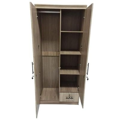 2 Door Wooden Wardrobe Cabinet Cupboard Engineered Wood Perfect Modern Stylish Heavy Duty - Image 2