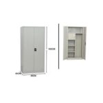 2 Door Steel Cabinet With Locker Grey Color