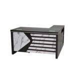 Classic L Shape Office Table With Side Drawers, Office Desk, Computer Table 180X80X75Cm
