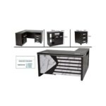 Classic L Shape Office Table With Side Drawers, Office Desk, Computer Table 180X80X75Cm