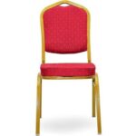 Banquet Chair In Red Fabric For Weddings Banquets Ceremony Hotel Dining Parties