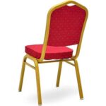 Banquet Chair In Red Fabric For Weddings Banquets Ceremony Hotel Dining Parties