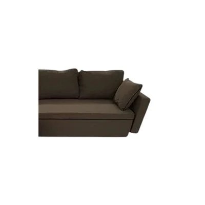 SULSHA Sofa Cum Bed With Cushions L-Shaped Storage Space (Brown) - Image 2