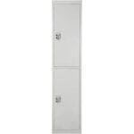 Sulsha Steel Locker Cabinet 2-Door File Storage Box Locker With Keys For Home, Office, School, Halls, Workplaces, Hospitals, Gyms, Factories, Bank, Money Locker Cabinet