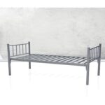 Heavy Duty Single Steel Bed Silver Color Size (L x W x H) 190 x 90 x 70 Cm