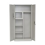 Best Steel Big size Metal Cupboard for home or Office MH-205-E Cupboard, Steel Filing Cupboard,Cabinet with Shelves Storage Compartment,Flush Key lock (Metal Grey)