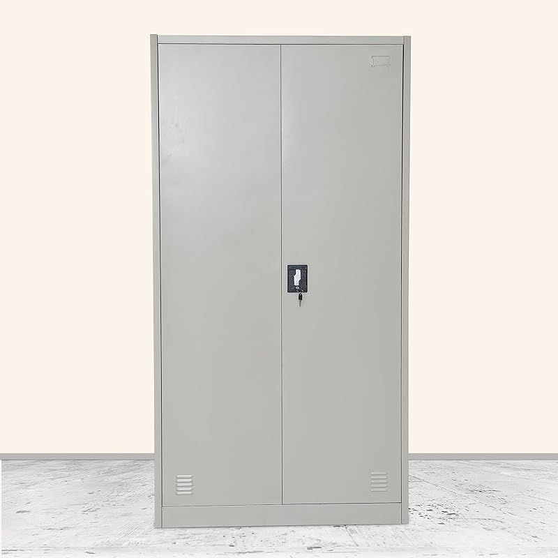 Best Steel Big size Metal Cupboard for home or Office MH-205-E Cupboard, Steel Filing Cupboard,Cabinet with Shelves Storage Compartment,Flush Key lock (Metal Grey) - Image 4