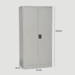 Best Steel Big size Metal Cupboard for home or Office MH-205-E Cupboard, Steel Filing Cupboard,Cabinet with Shelves Storage Compartment,Flush Key lock (Metal Grey)