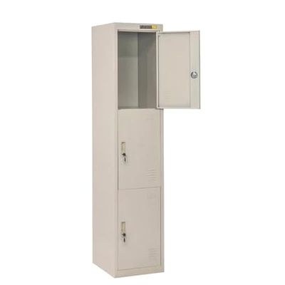 Sulsha Three Door Metal Steel Locker, Steel Cabinet With Keys - Image 3