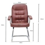 Modern Leather Office Visitor Chair Hospital Chair Brown Color