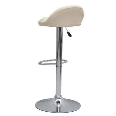 Height adjustable foot stool, bar chair, for home decoration, taburere high chair modern minimalist backrest bar stool (off-white) - Image 2