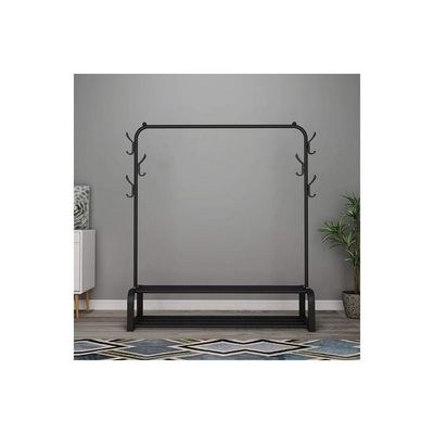 Clothes Organizer And Holder Coated Metal Rack Black - Image 2