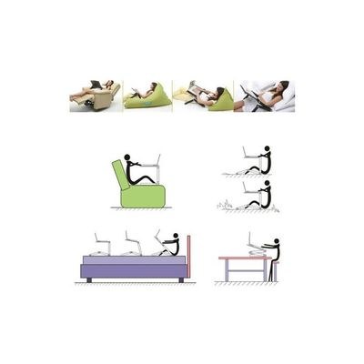 Aluminium Alloy Foldable Laptop Table Black 420x260millimeter - Image 3