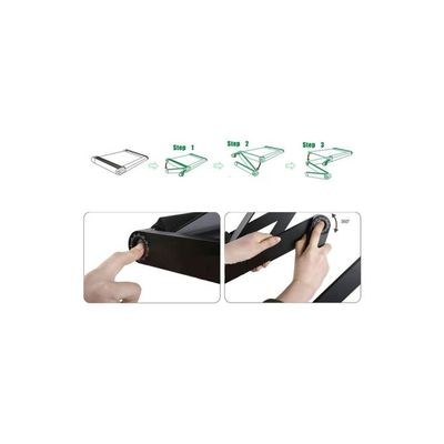 Aluminium Alloy Foldable Laptop Table Black 420x260millimeter - Image 4
