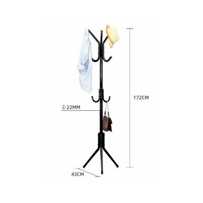 Multi-Functional Metal Coat Rack Black 172x43centimeter - Image 3