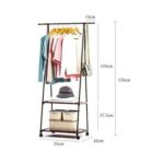 Multi-Function Triangle Coat Rack With Wheels Black