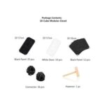 10 Cube Modular Shoe Cabinet Black/White 95x37x93cm