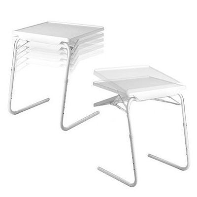 Adjustable Foldable Laptop Desk White 52x40cm - Image 2