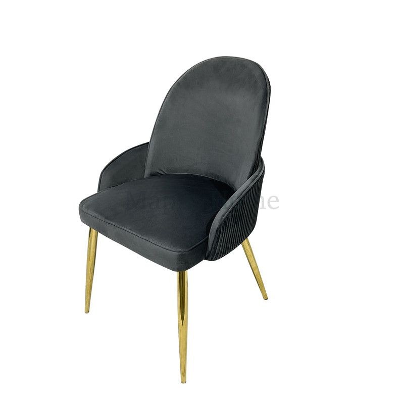 Maple Home Velvet Accent Dining Arm Chair Upholstered Comfortable Cushion Dining Living Room Furniture