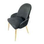 Maple Home Velvet Accent Dining Arm Chair Upholstered Comfortable Cushion Dining Living Room Furniture