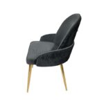 Maple Home Velvet Accent Dining Arm Chair Upholstered Comfortable Cushion Dining Living Room Furniture