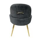 Maple Home Velvet Accent Dining Arm Chair Upholstered Comfortable Cushion Dining Living Room Furniture