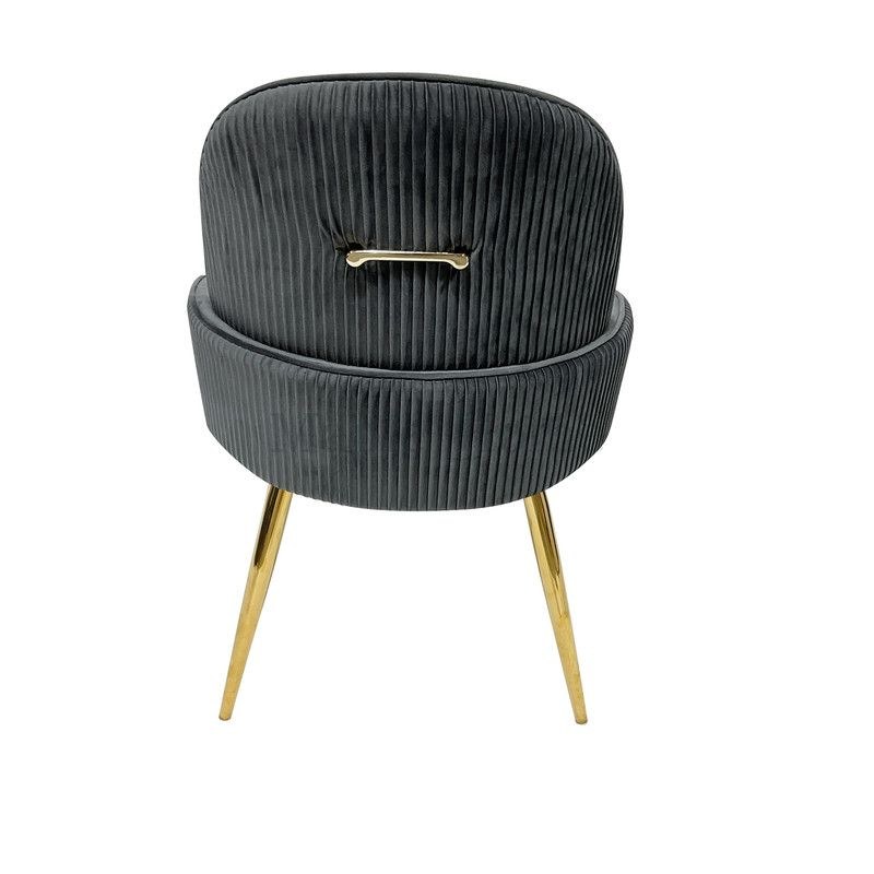 Maple Home Velvet Accent Dining Arm Chair Upholstered Comfortable Cushion Dining Living Room Furniture - Image 5