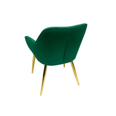 Maple Home Velvet Accent Arm Dining Chair With Gold Metal Legs Kitchen Living Room Furniture Green - Image 5