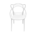 Maple Home Stackable Plastic Children Chair,Learning Durable Waterproof Kid-friendly Stool,White