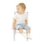 Maple Home Stackable Plastic Children Chair,Learning Durable Waterproof Kid-friendly Stool,White