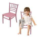 Maple Home Stackable Plastic Children Chair,Learning Durable Waterproof Kid-friendly Stool,Pink