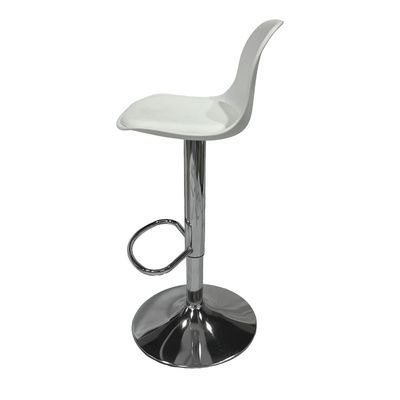 Maple Home Swivel High Chair Bar Stool Adjustable Up Down Stainless Steel Base Office Restaurant Furniture (White) - Image 4