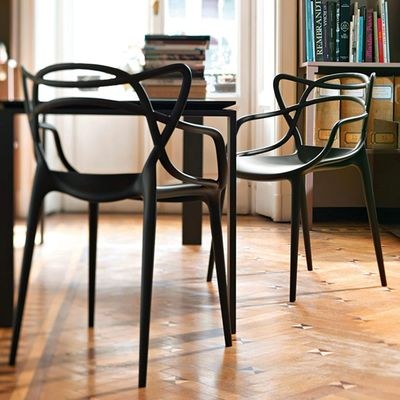 Maple Home Stackable Plastic Dining Chair Durable Waterproof Kitchen Living Indoor Outdoor Furniture