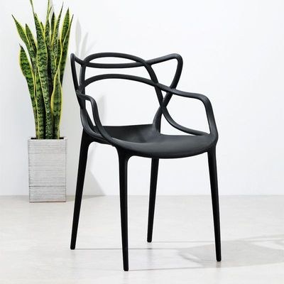 Maple Home Stackable Plastic Dining Chair Durable Waterproof Kitchen Living Indoor Outdoor Furniture - Image 2